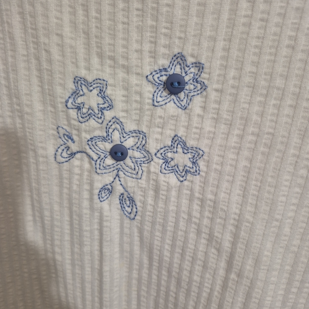 Tradition Country Collection Cottagecore Blue Floral Top 22W - Picture 4 of 5